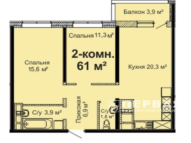 3-кімнатні квартири від 61 кв.м.  ЖК«Скай Сити»