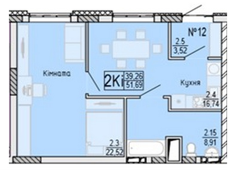 2-кімнатні квартири від 49 кв.м. в новому будинку на Черьомушках