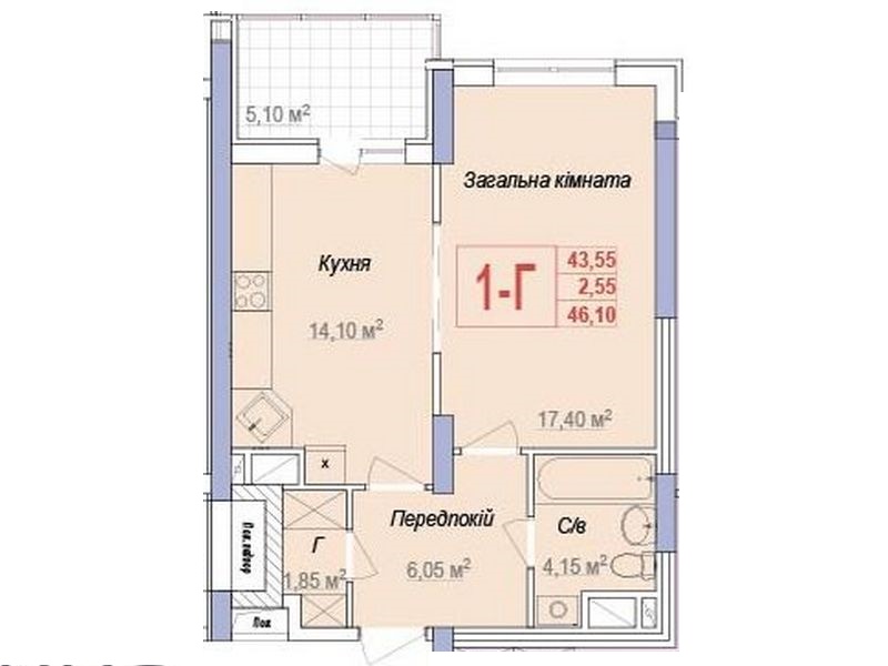1-но комнатные квартиры в новом ЖК «Аврора»