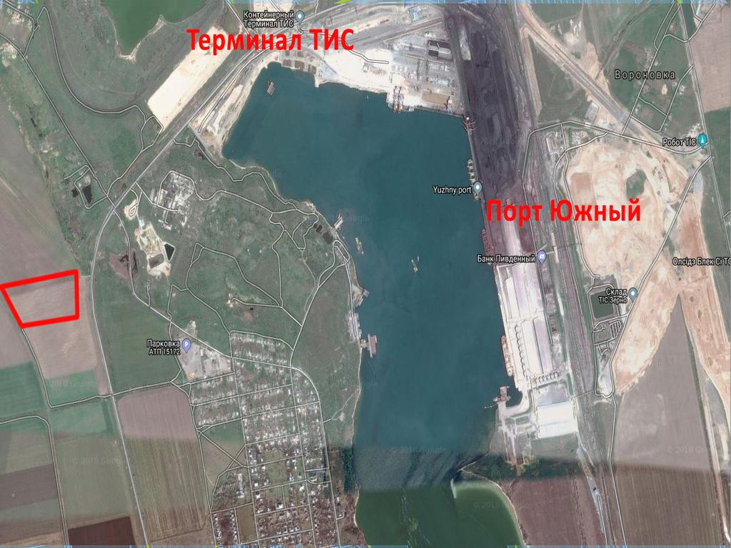 Plot 8,14 ha in the area of ​​the port "Yuzhny"