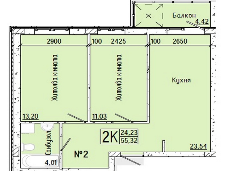 2-х комнатные квартиры в новом доме на Слободке