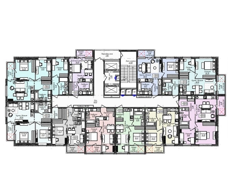 1-но комнатные квартиры от 32,2 кв.м. в новом ЖК на на Михайловской площади, 16.
