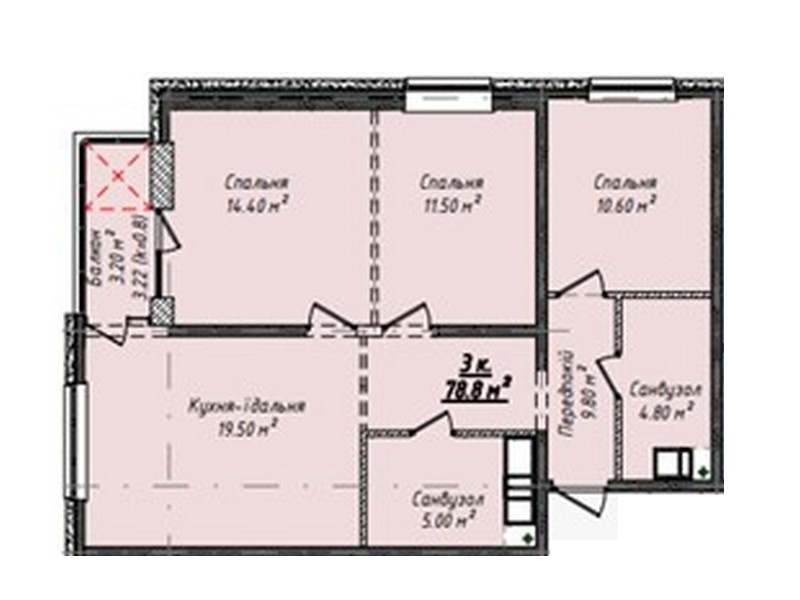 2-кімнатні квартири від 57 кв.м. Житловий комплекс М.Парк.