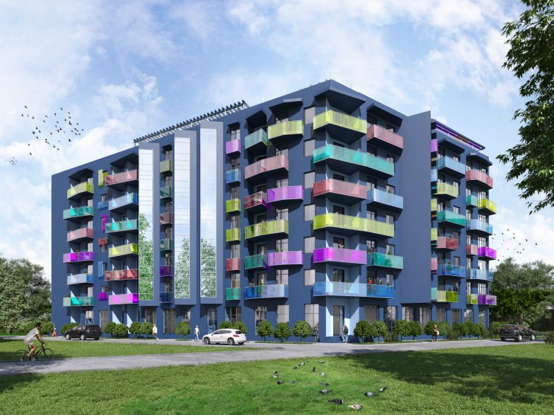Small apartment house Nebesnoyi Sotni. Residential complex “Kaleidoscope”