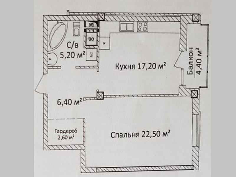 1-но комнатная квартира 55 кв.м. в самом сердце Одессы