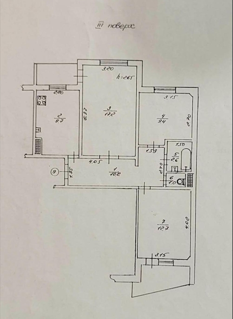 Трёхкомнатная квартира на ул. Семьи Глодан (Ильфа и Петрова), 3/9 эт. кооперативного дома